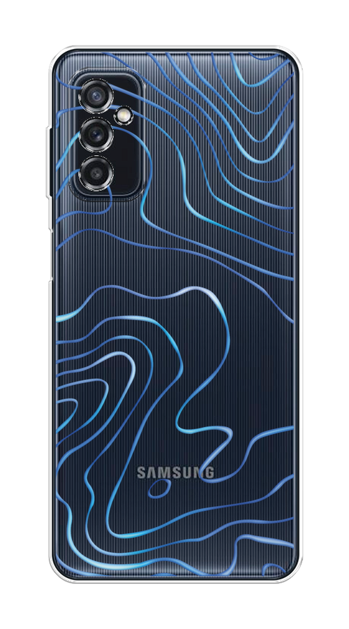 

Чехол на Samsung Galaxy M52 "Blue lines", Прозрачный;синий, 2104350-1