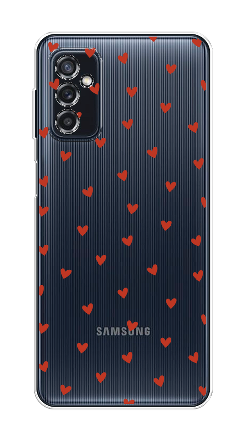 

Чехол на Samsung Galaxy M52 "Red hearts", Красный;прозрачный, 2104350-1