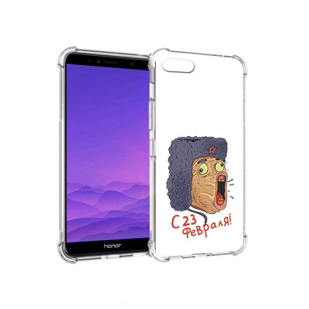 

Чехол MyPads Tocco для Honor 7A 23 февраля смешная эмоция (PT111206.25.15), Прозрачный, Tocco