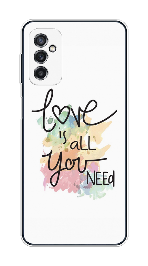 

Чехол на Samsung Galaxy M52 "Love is all you need", Белый;черный;зеленый, 2104350-1