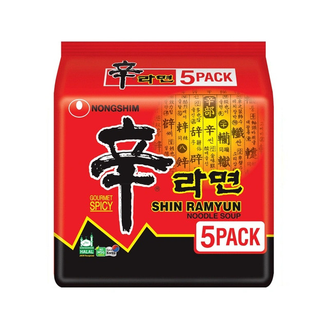 фото Лапша быстрого приготовления nongshim (нонгшим) shin ramyun 120 г*5 шт