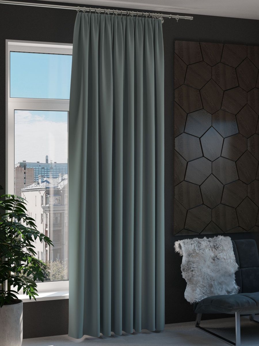 

Штора NovaTulle канвас мятный 400х260, сканвас4