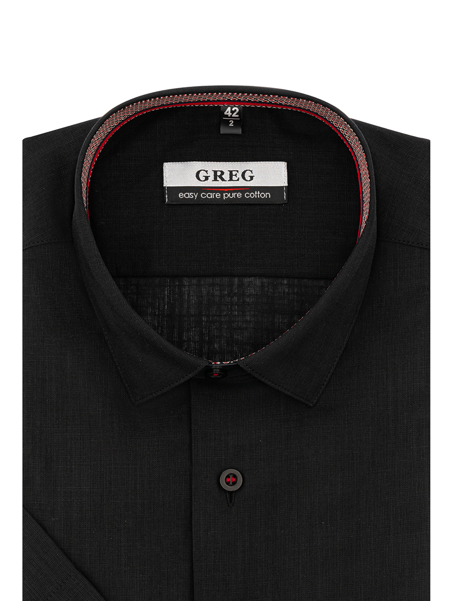 

Рубашка мужская Greg 00-00001580 черная 41, Черный, 00-00001580