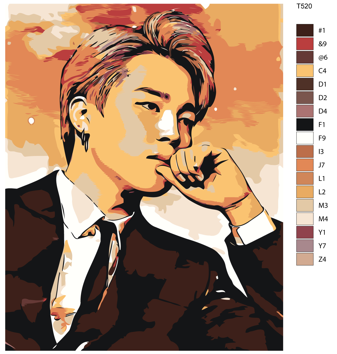 

Картина по номерам BRUSHES-PAINTS T520, Пак Чимин (Park Jimin), участник группы BTS
