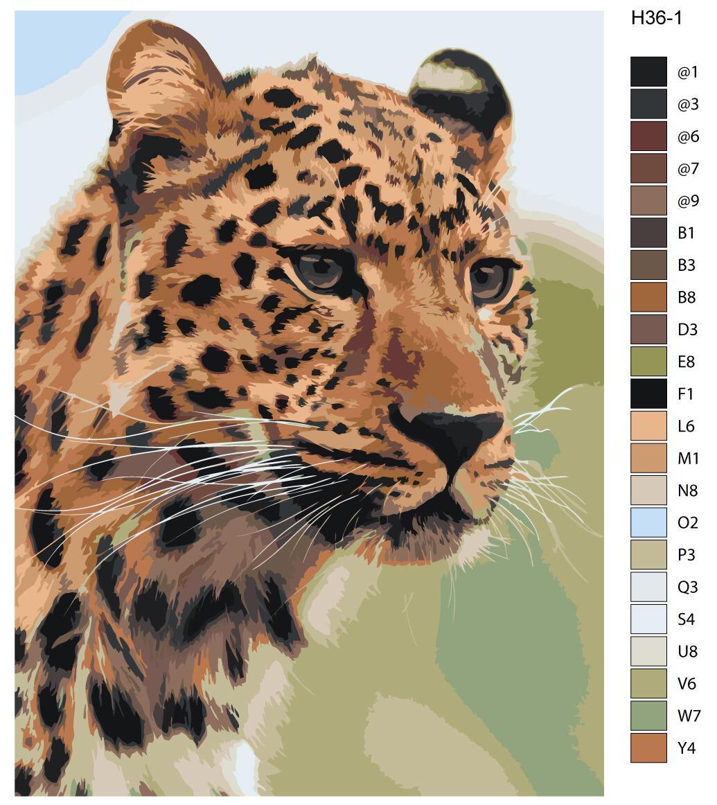 

Картина по номерам BRUSHES-PAINTS Н36, Леопард