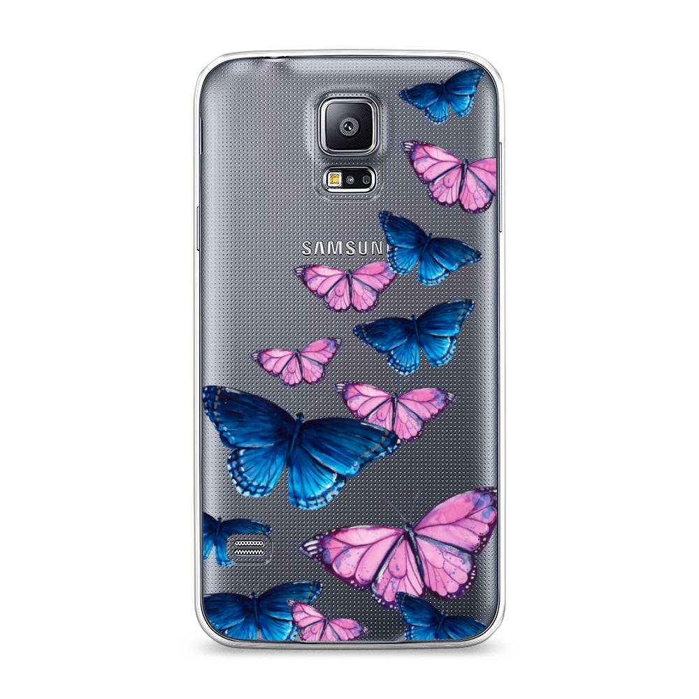 фото Чехол awog "полет бабочек" для samsung galaxy s5