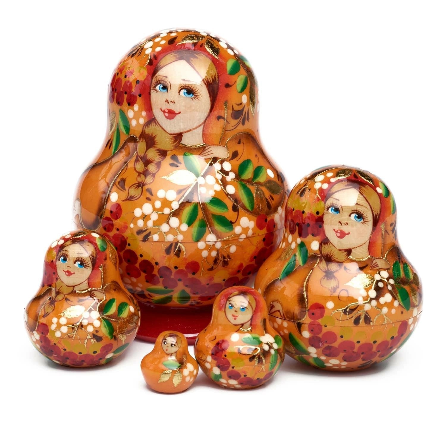 

Матрешка "Рябинка" 5 мест, Разноцветный