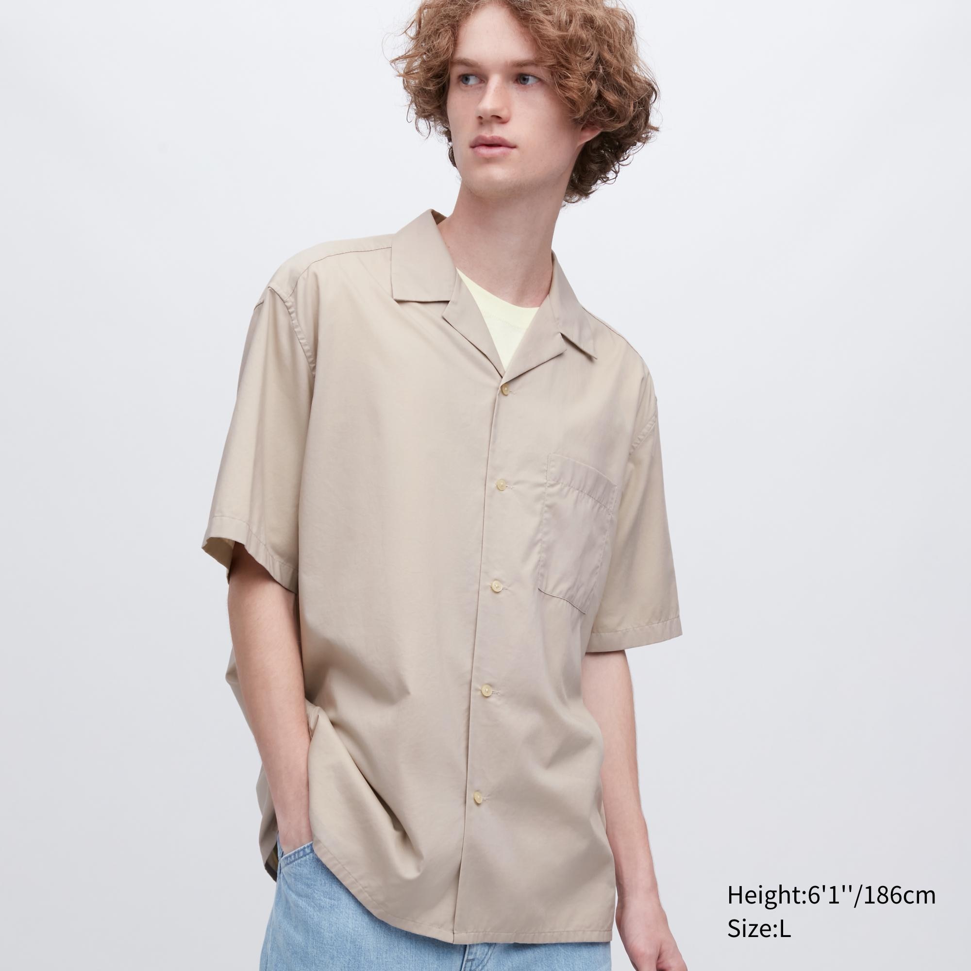 Рубашка мужская UNIQLO 455969COL31 бежевая 3XL (доставка из-за рубежа)