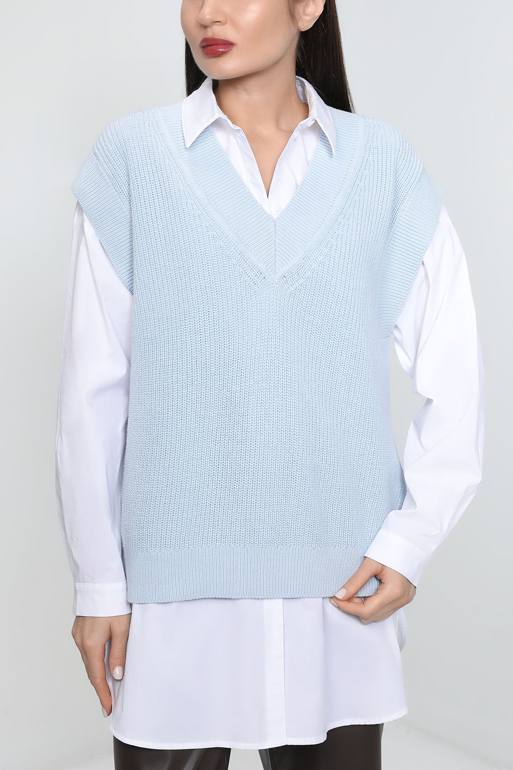 

Жилет женский Esprit Edc 013CC1I303 голубой XL, 013CC1I303
