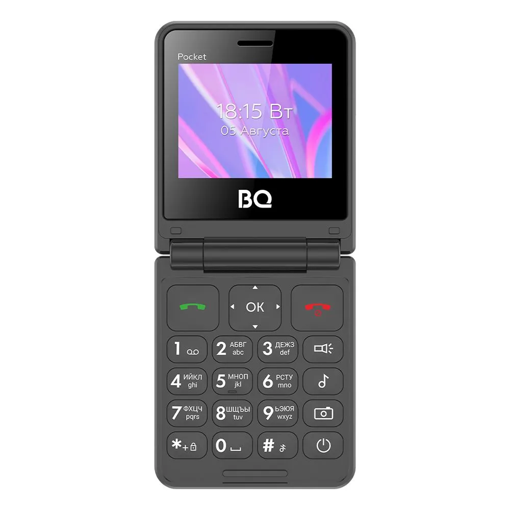 

Мобильный телефон BQ 2456 Pocket black, 2456 Pocket