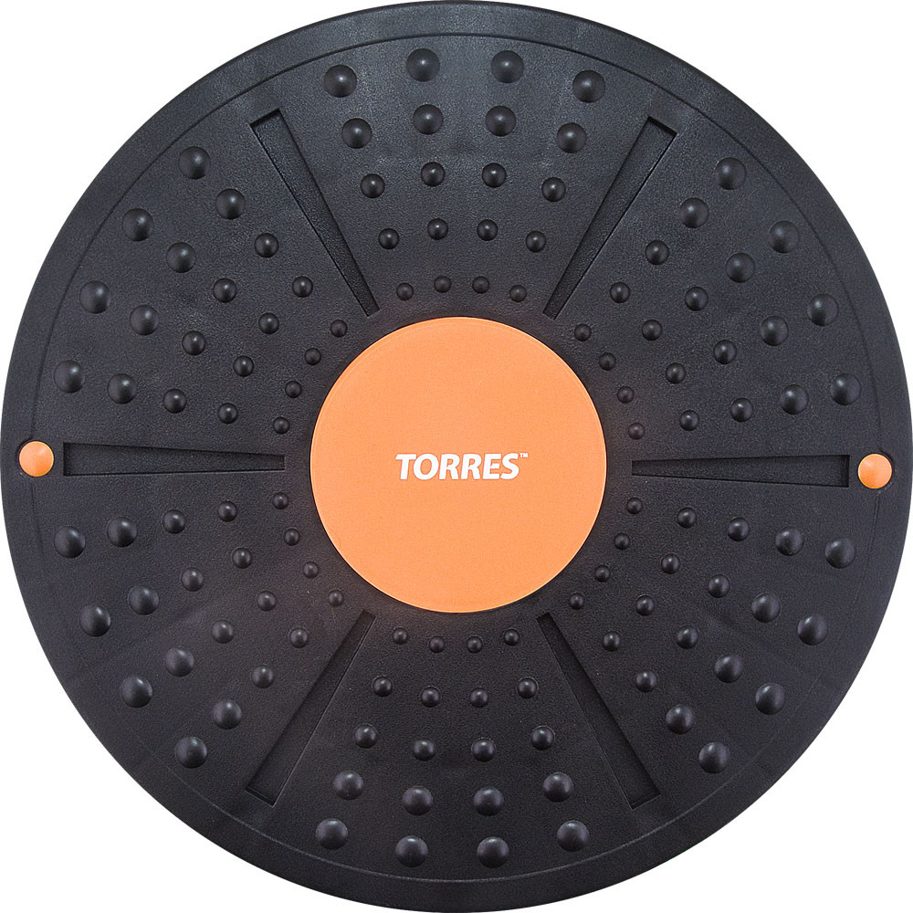 Диск Torres балансирующий, диаметр 40 см, чёрно-оранжевый