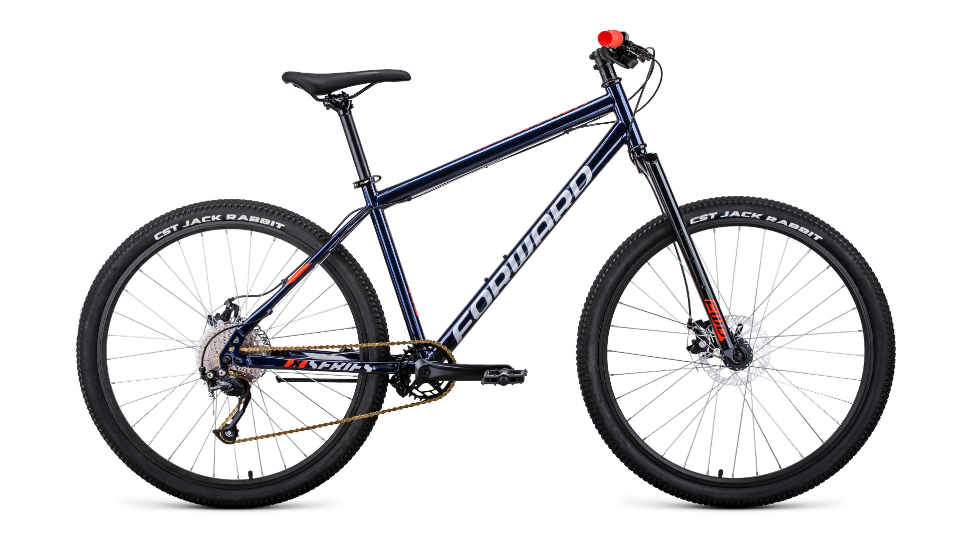 Велосипед Forward Sporting X D 9 скоростей, ростовка 17, тёмно-синий, красный, 27,5,