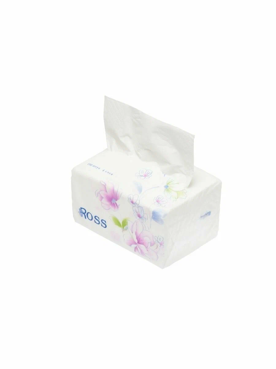 

Бумажные салфетки ROSS четырехслойные, 20 упаковок по 100 шт, Белый, 1090994060