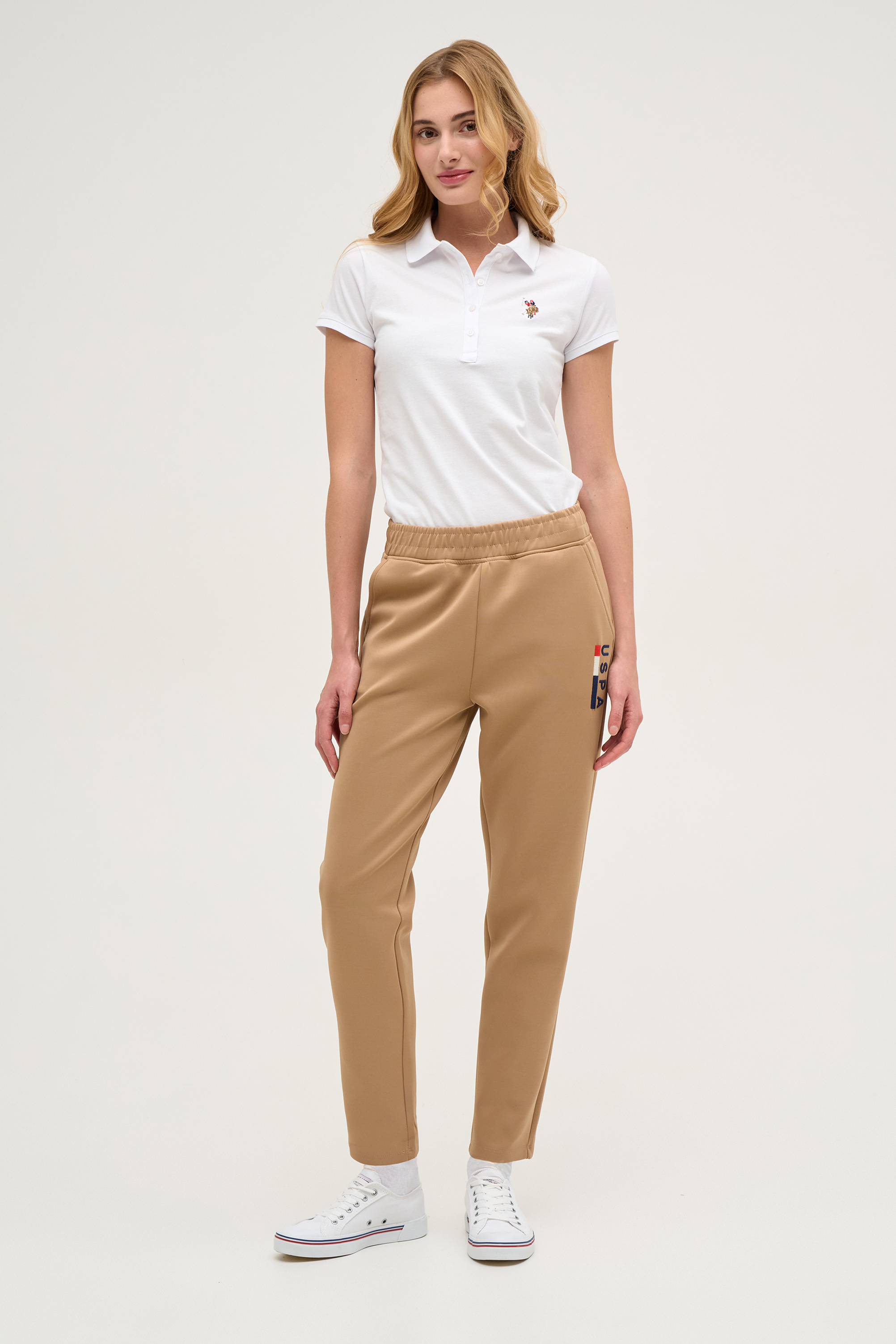

Спортивные брюки женские U.S. POLO Assn. G082SZ0OP0R-KLARSE бежевые M, Бежевый, G082SZ0OP0R-KLARSE