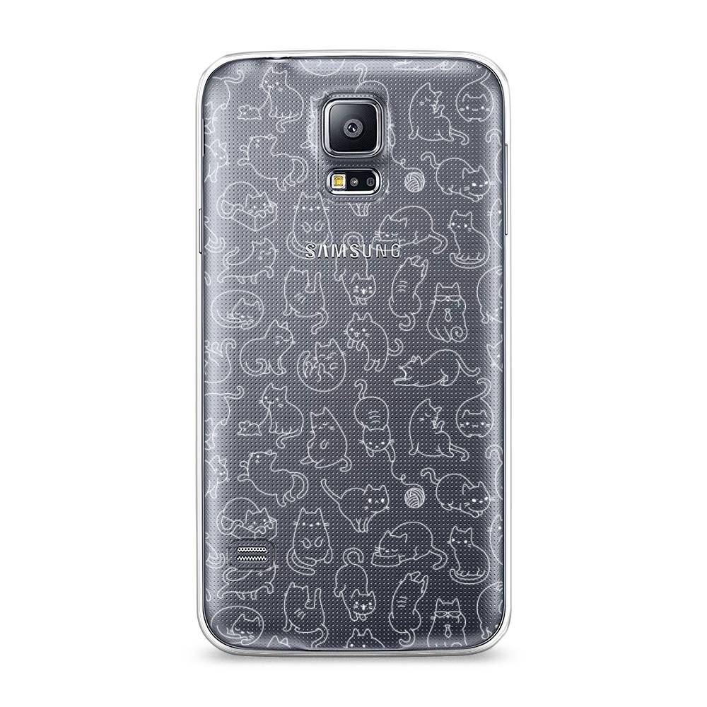 фото Чехол awog "шкодливые котики" для samsung galaxy s5