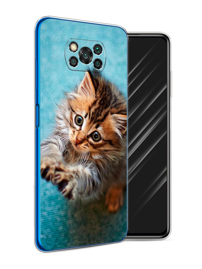 

Чехол Awog на Poco X3 NFC "Котенок просит есть", Разноцветный, 39250-2