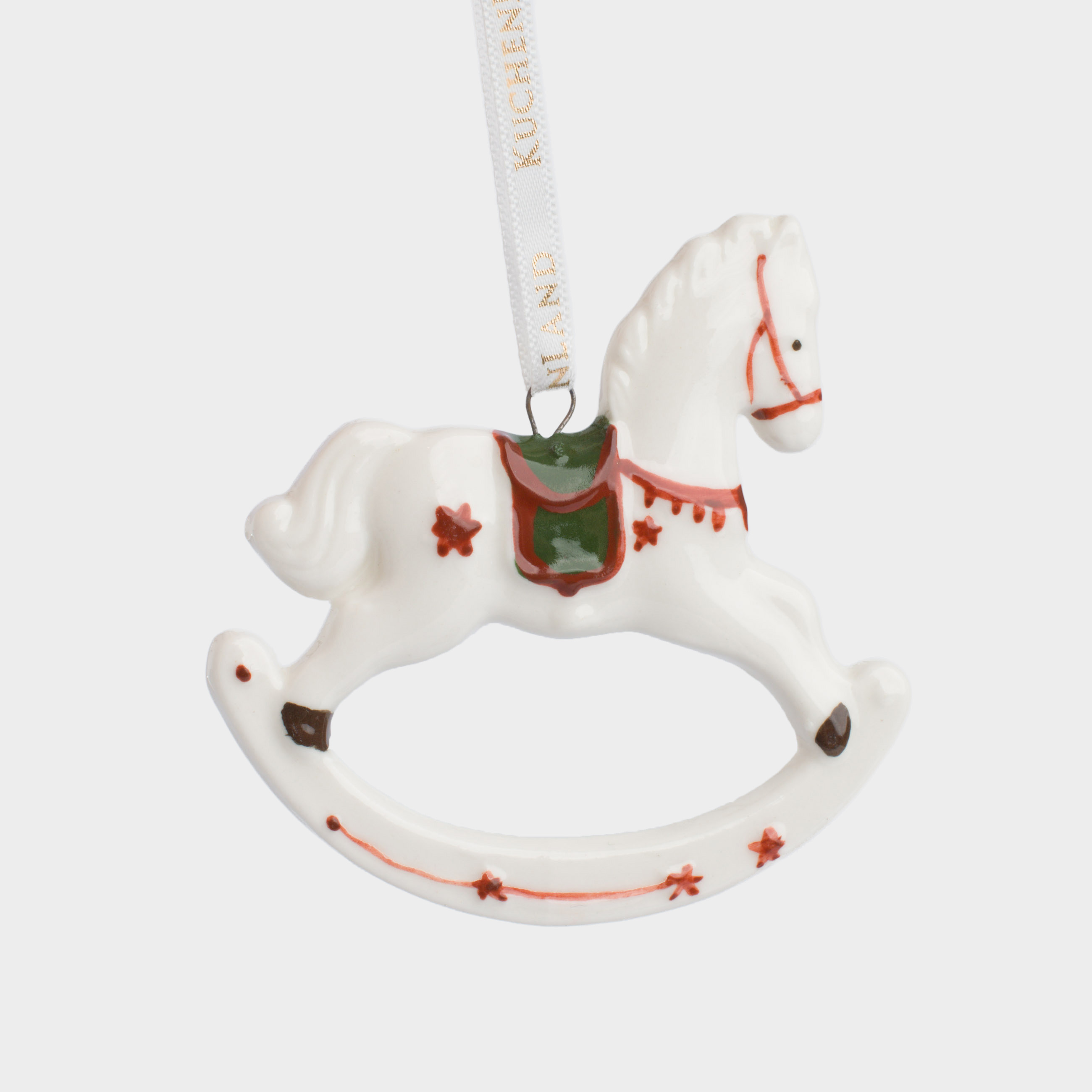 

Игрушка елочная, 7 см, фарфор P, белая, Лошадь, Figure christmas, Белый
