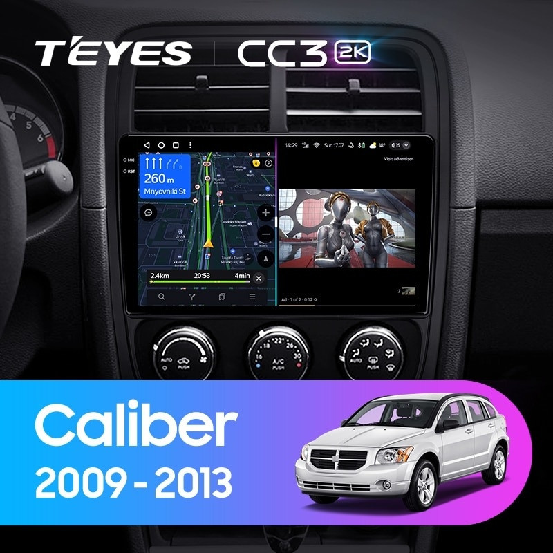 

Штатная магнитола Teyes CC3 2K 360 6/128 Dodge Caliber PM (2009-2013), CC3 2K 360