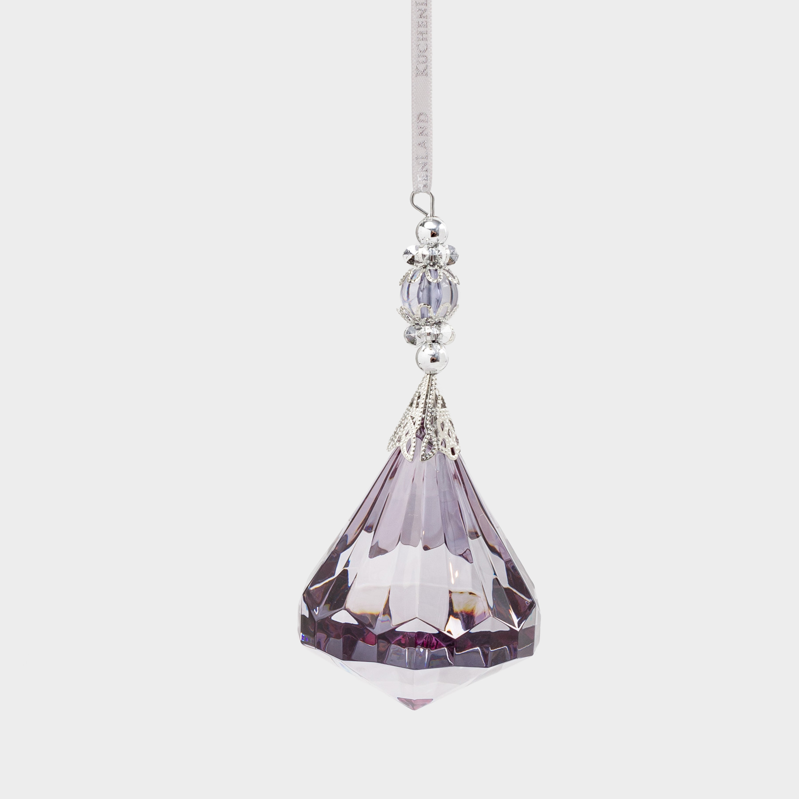 

Игрушка елочная, 12 см, акрил/металл, серый, Кристалл, Ice crystal, Прозрачный