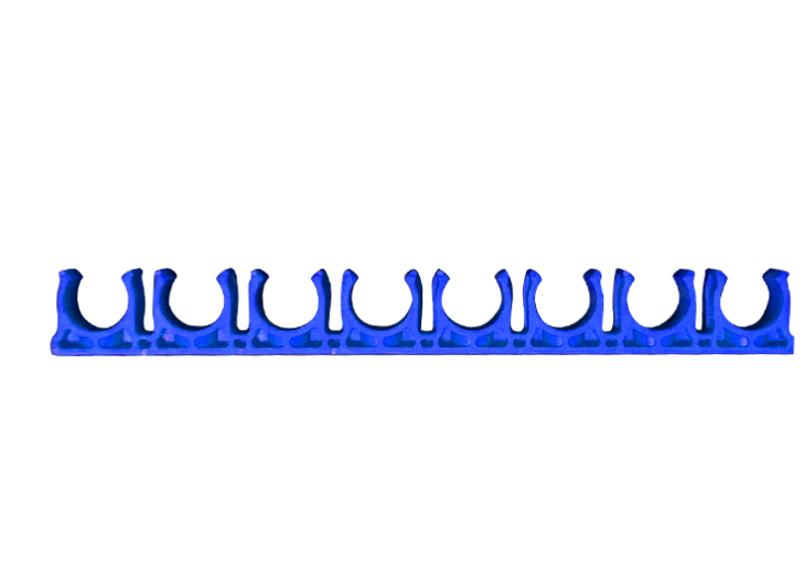 Гребенка из клипс Fedast GR8KL20-B для труб диаметром 20 мм (синий, 8 мест, 60 шт/уп)