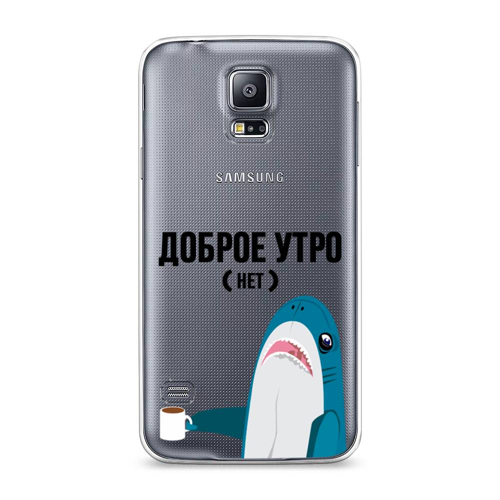 

Чехол Awog на Samsung Galaxy S5 "Доброе утро", Синий;белый;черный, 24150-2