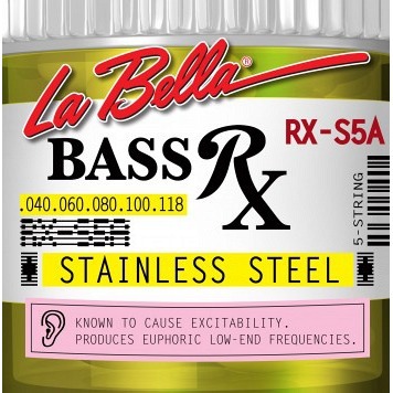 фото Струны для 5-струнной бас-гитары la bella rx-s5a rx stainless