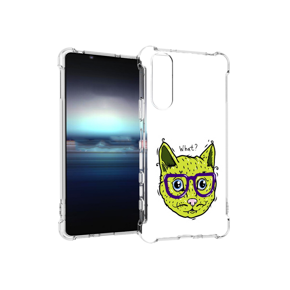 

Чехол MyPads Tocco для Sony Xperia 5 Зеленый кот (PT154834.228.86), Прозрачный, Tocco
