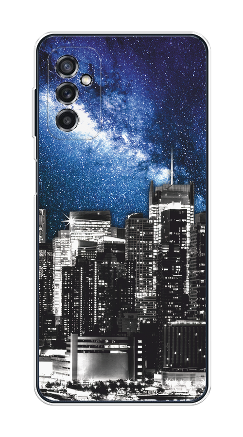 

Чехол на Samsung Galaxy M52 "Космический Нью-Йорк", Синий;серый, 2104350-1
