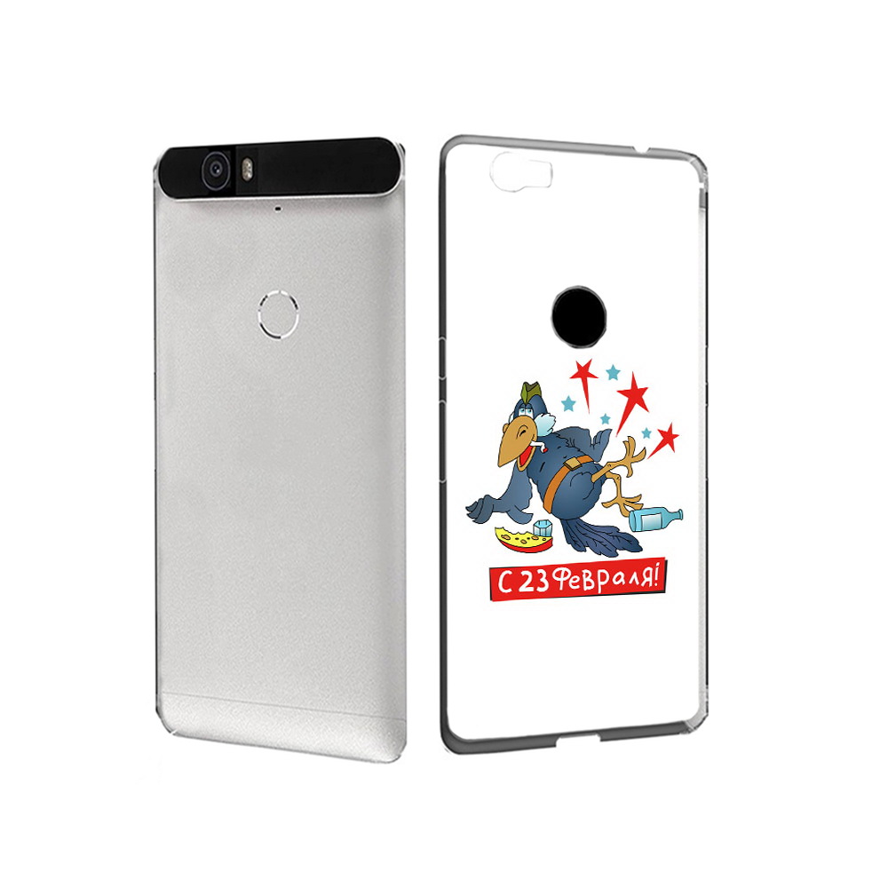

Чехол MyPads Tocco для Huawei Nexus 6P 23 февраля веселая птица (PT17717.24.9), Прозрачный, Tocco