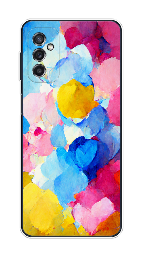 

Чехол на Samsung Galaxy M52 "Яркие пятна", Синий;голубой;желтый;розовый, 2104350-1