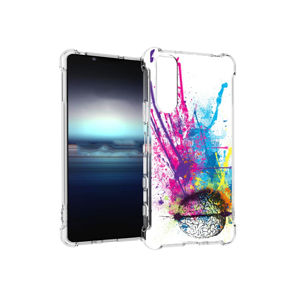 

Чехол MyPads Tocco для Sony Xperia 5 яркий красочный мозг (PT154834.228.710), Прозрачный, Tocco