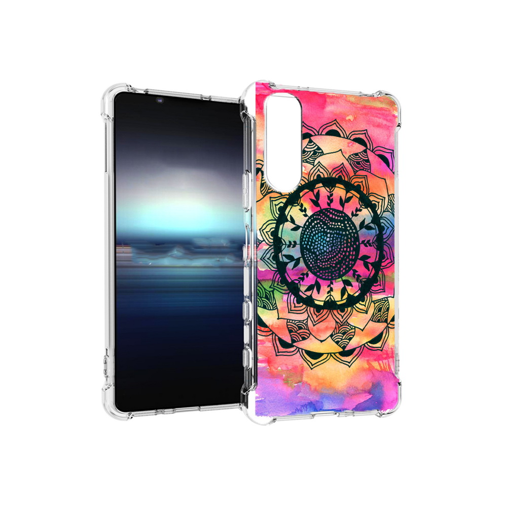 

Чехол MyPads Tocco для Sony Xperia 5 яркая абстракция круглый цветок (PT154834.228.704), Прозрачный, Tocco