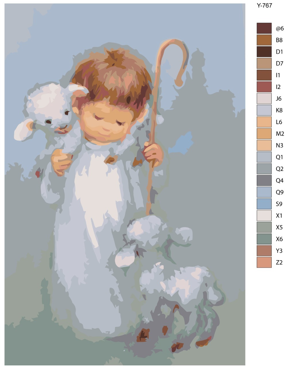 

Картина по номерам BRUSHES-PAINTS Y-767, Ангел
