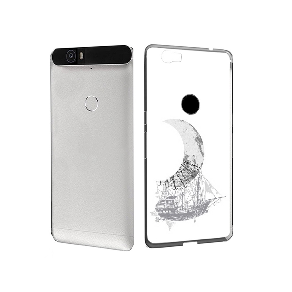 

Чехол MyPads Tocco для Huawei Nexus 6P черно белый корабль полумесяц (PT17717.24.684), Прозрачный, Tocco