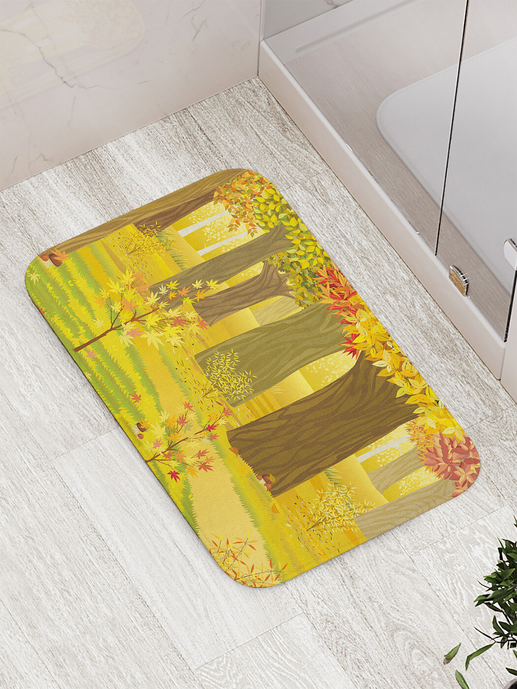 

Коврик противоскользящий JoyArty "Осенняя акварель" для ванной, сауны, бассейна, 77х52 см, Осенняя акварель