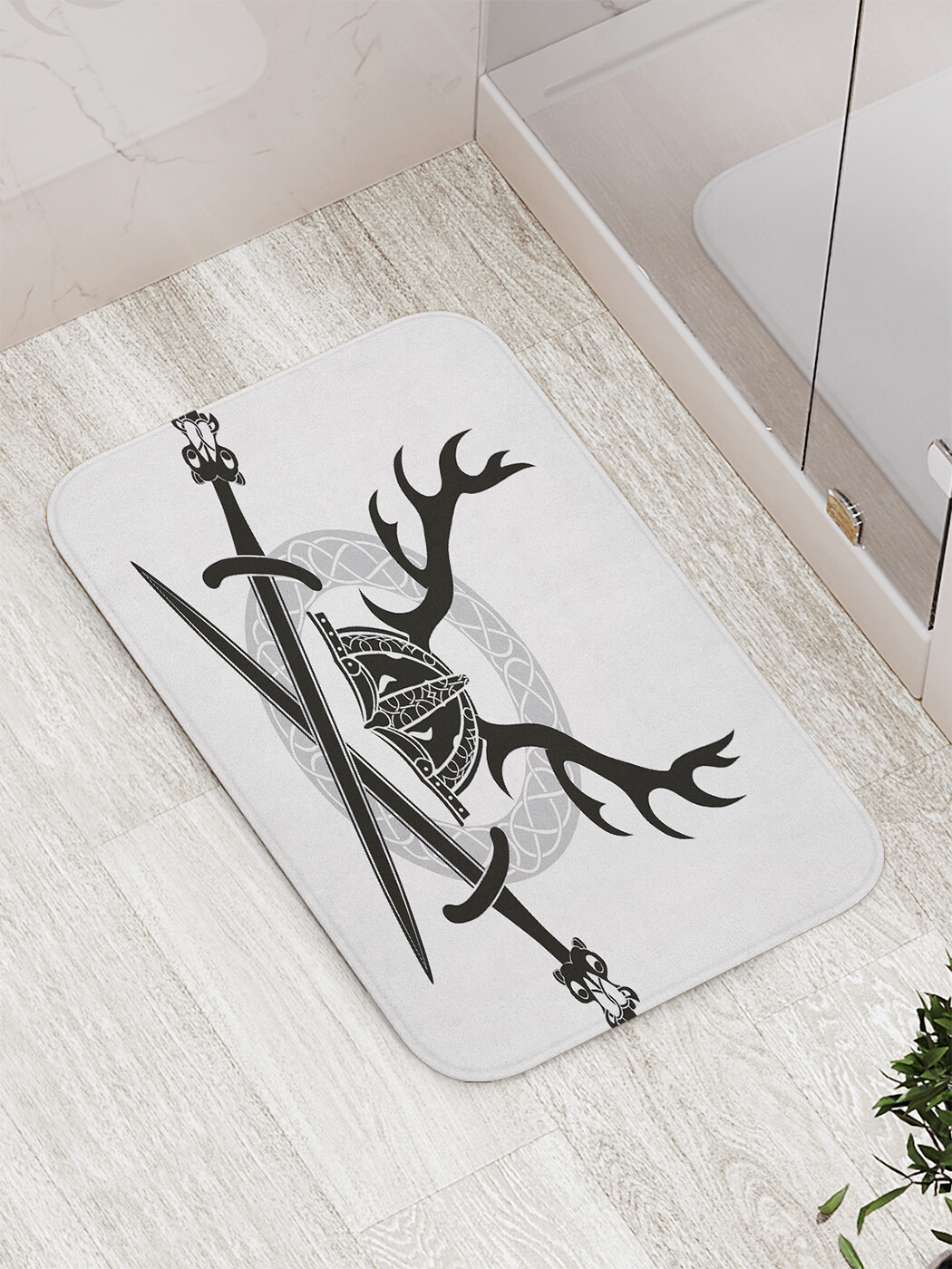 

Коврик противоскользящий JoyArty "Сила и храбрость" для ванной, сауны, бассейна, 77х52 см, Сила и храбрость