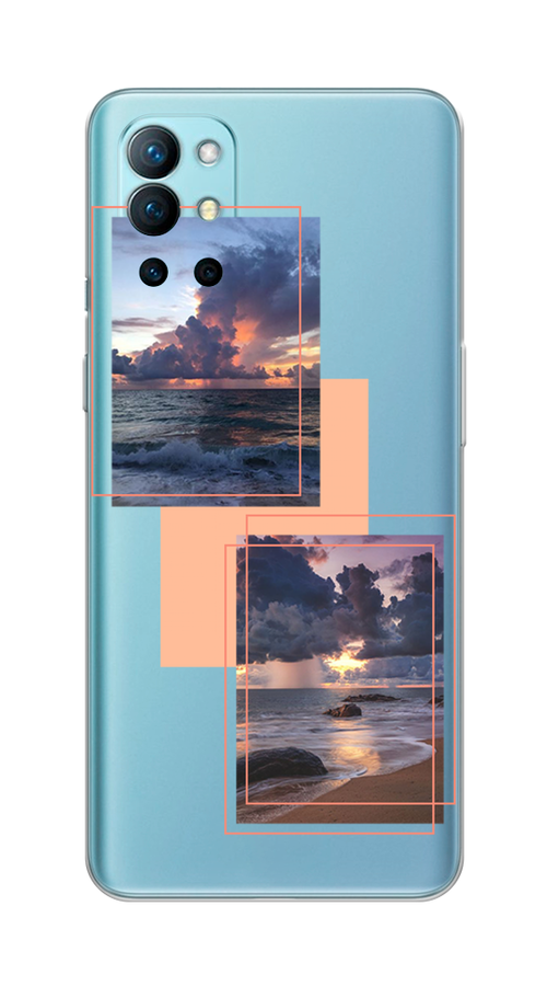 

Чехол на OnePlus 9R "Sky collage", Розовый;прозрачный;синий, 151650-1