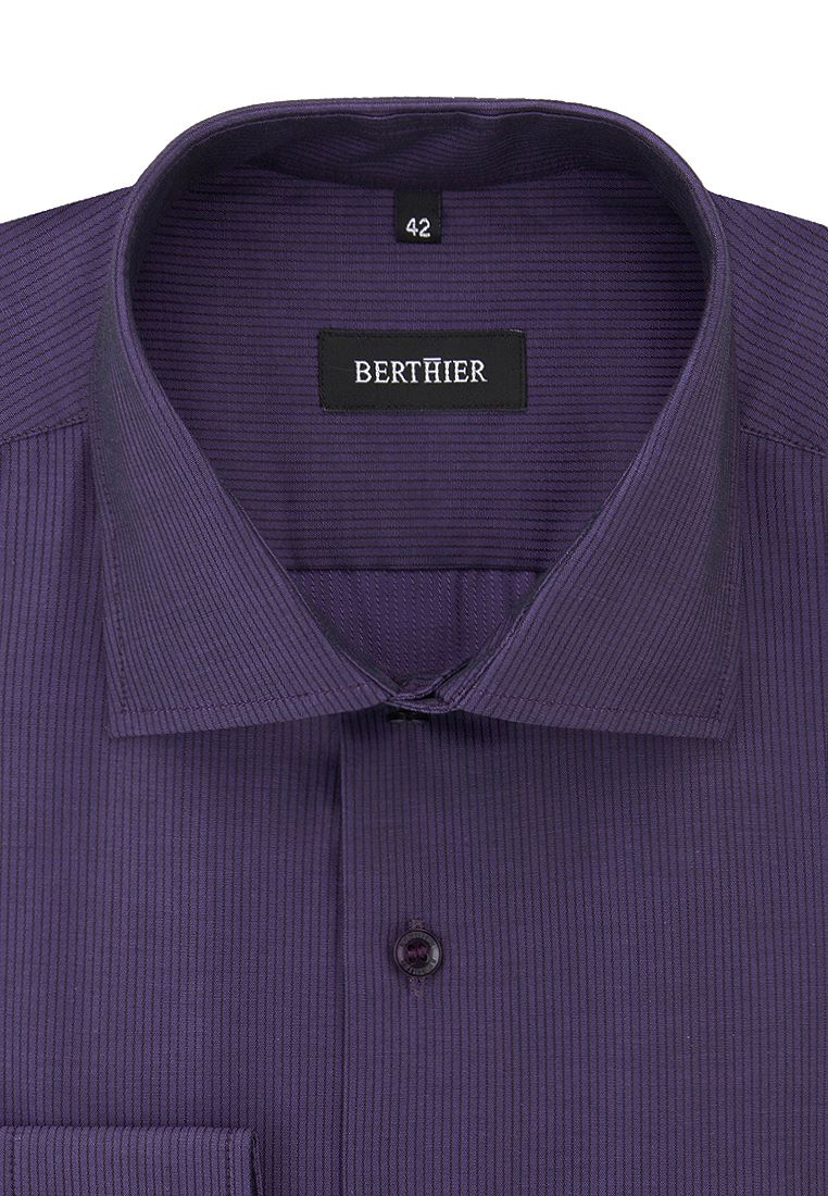 

Рубашка мужская BERTHIER 01-00008981 фиолетовая 41, Фиолетовый, 01-00008981
