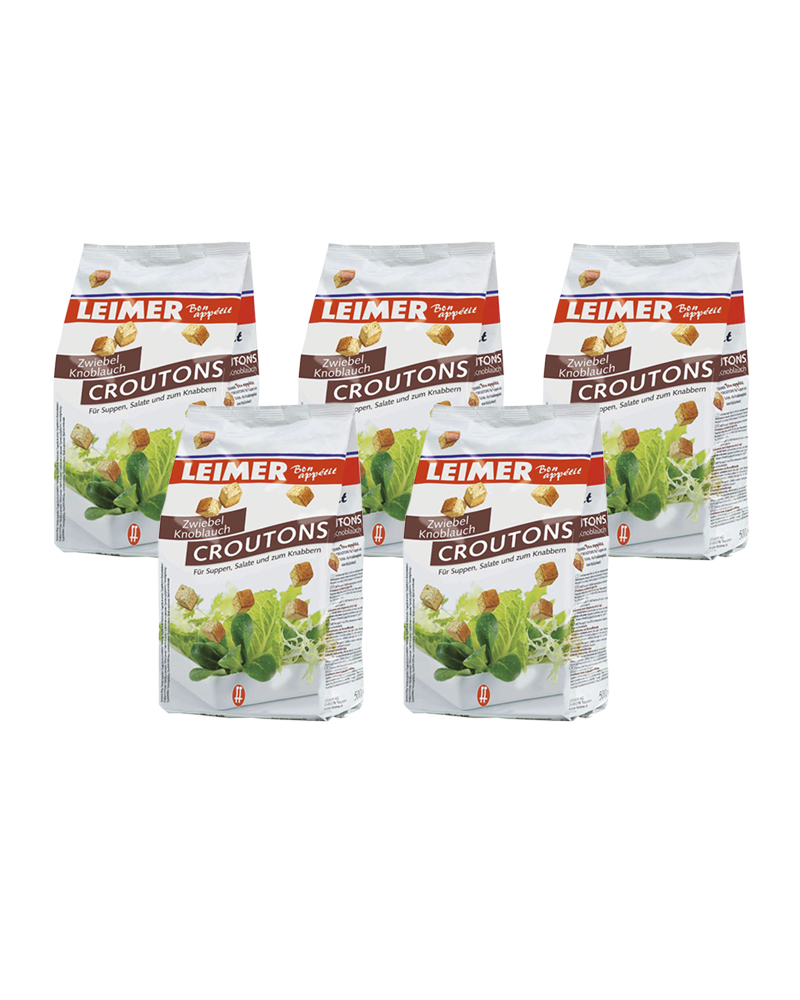 

Крутоны Leimer с Луком и Чесноком 500 гр, - 5 шт