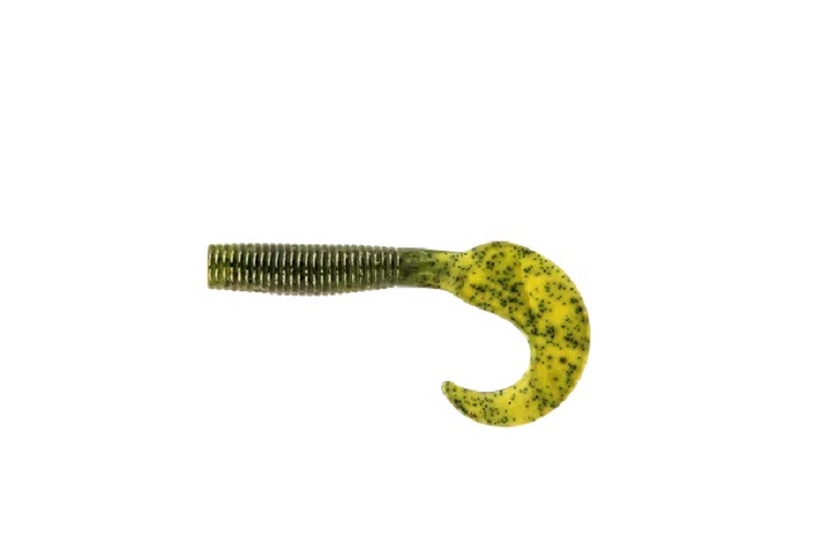 Приманка съедобная ALLVEGA Flutter Tail Grub 8см 3,6г 7шт. цвет green pumpkin