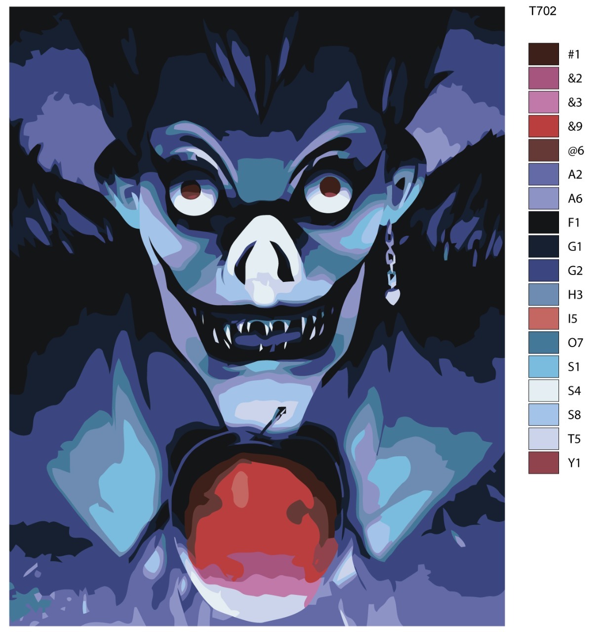 

Картина по номерам BRUSHES-PAINTS T702, Рюк-Смерть. Тетрадь смерти