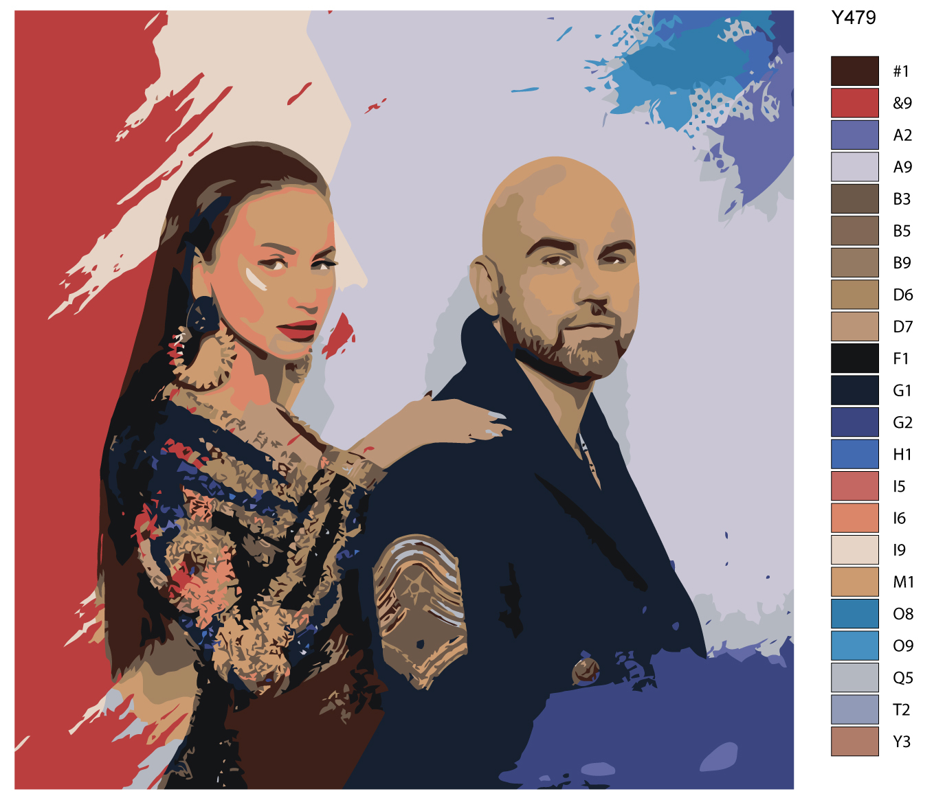 

Картина по номерам BRUSHES-PAINTS Y-479, Artik & Asti (Артик и Асти) Артем Умрихин и Анна Дзюба, поп-группа