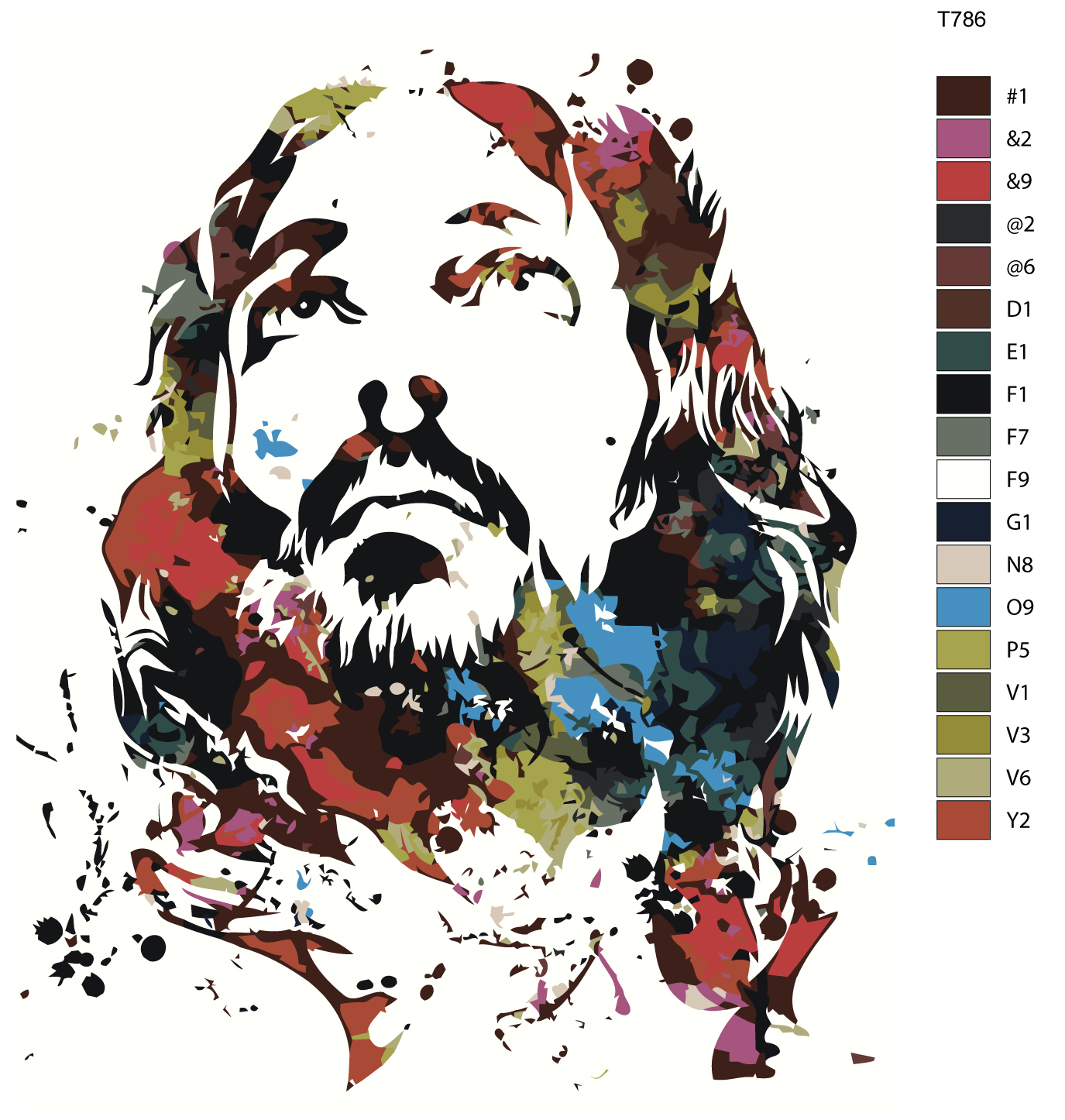 

Картина по номерам BRUSHES-PAINTS T786, Арт Иисус