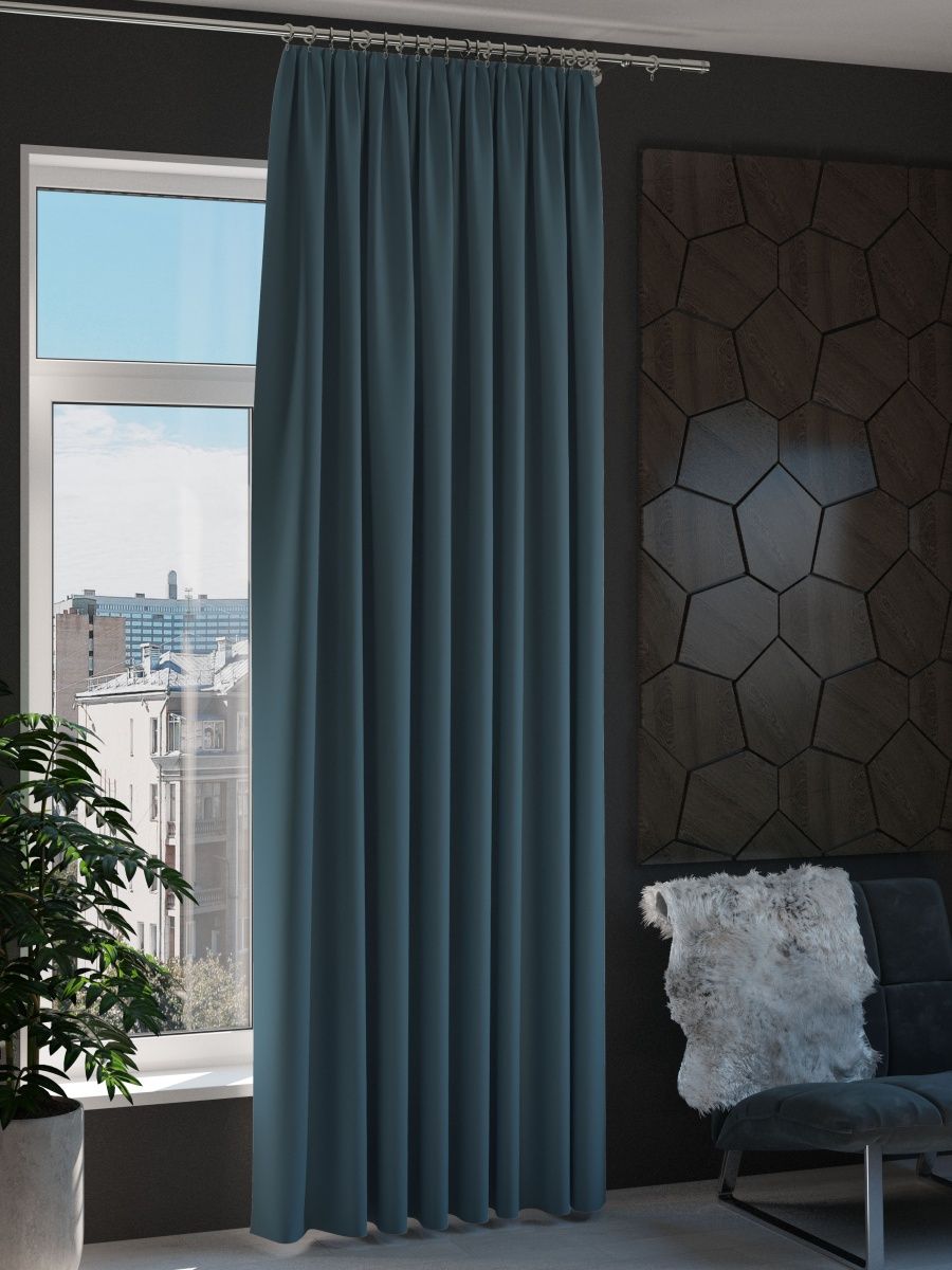 

Штора NovaTulle канвас бирюзовый 300х240, сканвас3