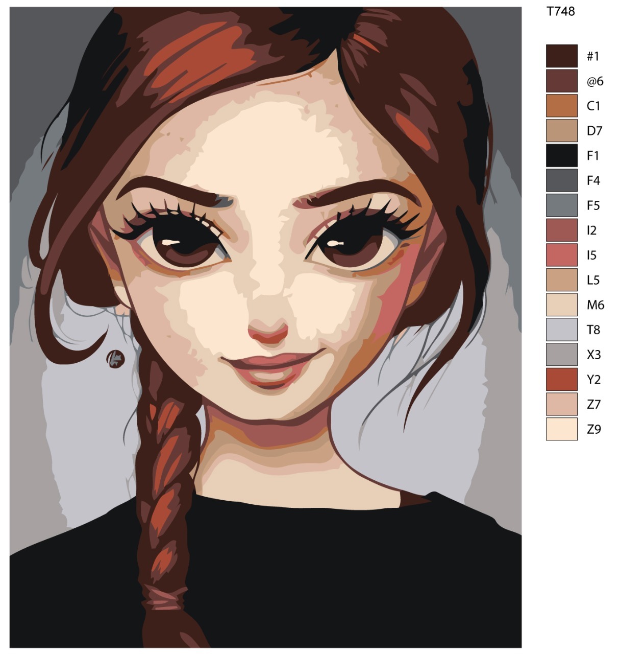 

Картина по номерам BRUSHES-PAINTS T748, Улыбка девочки