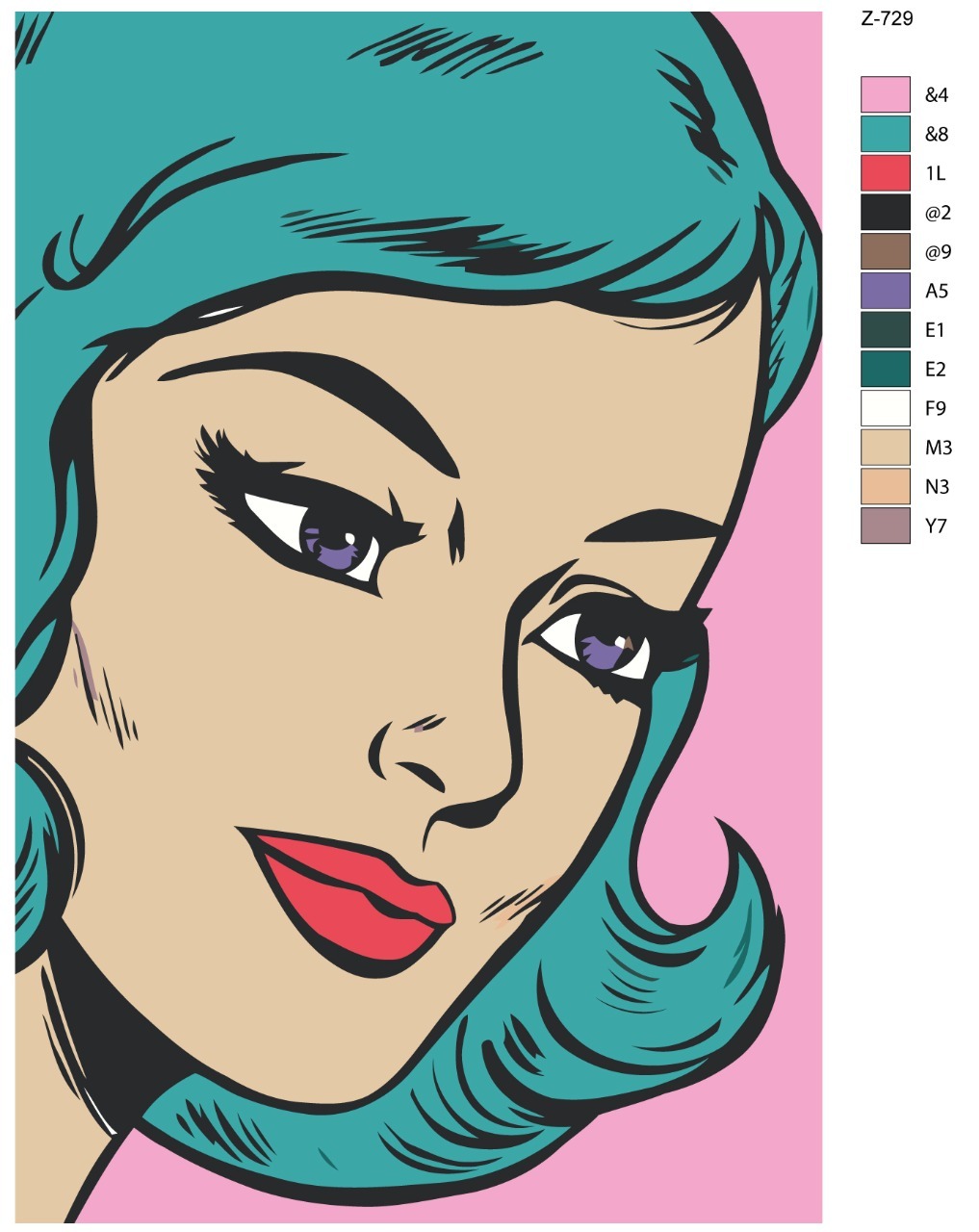 

Картина по номерам BRUSHES-PAINTS Z-729, Поп-арт комикс
