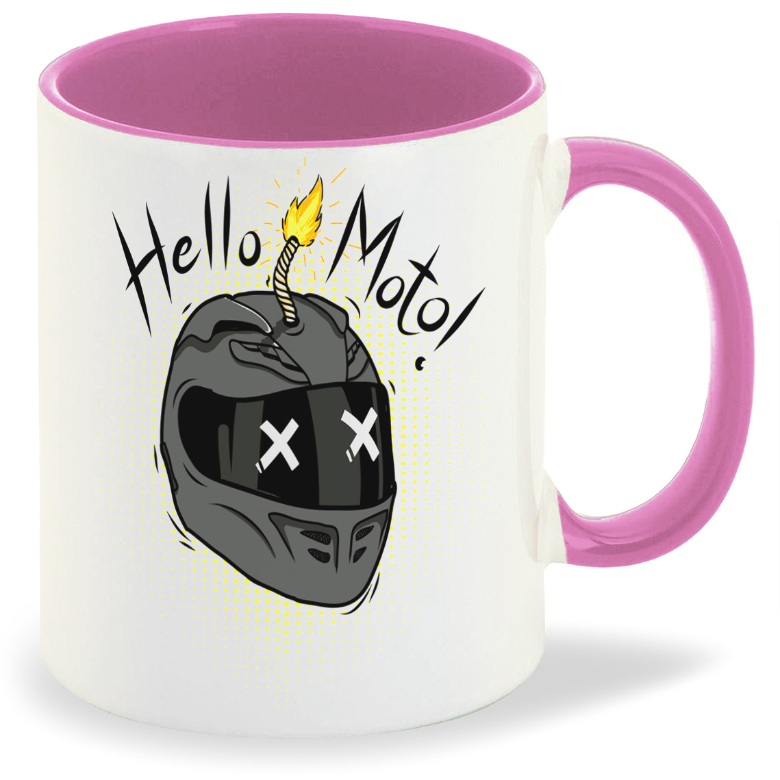 

Кружка CoolPodarok Иллюстрация Шлем Hello Moto, Иллюстрация Шлем Hello Moto