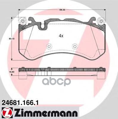 

Колодки тормозные дисковые перед | ZIMMERMANN 246811661