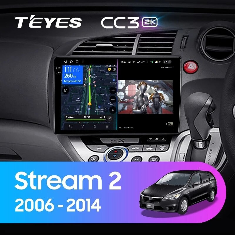 

Штатная магнитола Teyes CC3 2K 6/128 Honda Stream 2 (2006-2014) правый руль, CC3 2K