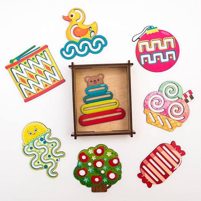 Дер. Трафареты Детское ассорти 120208